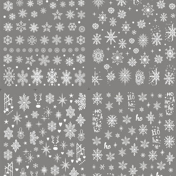 HNUIX arte de uñas copos de nieve 3D, acabado elegante y duradero para fiestas.