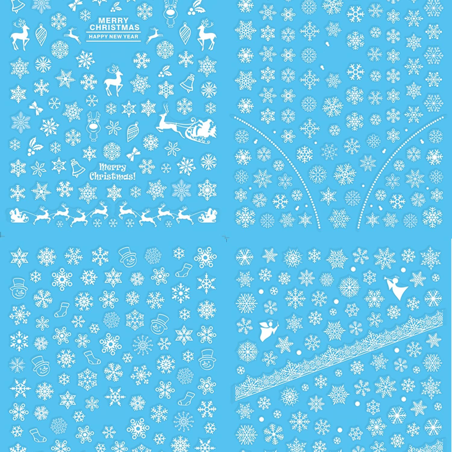 HNUIX pegatinas uñas autoadhesivas, 8 hojas, diseños variados para cada ocasión.