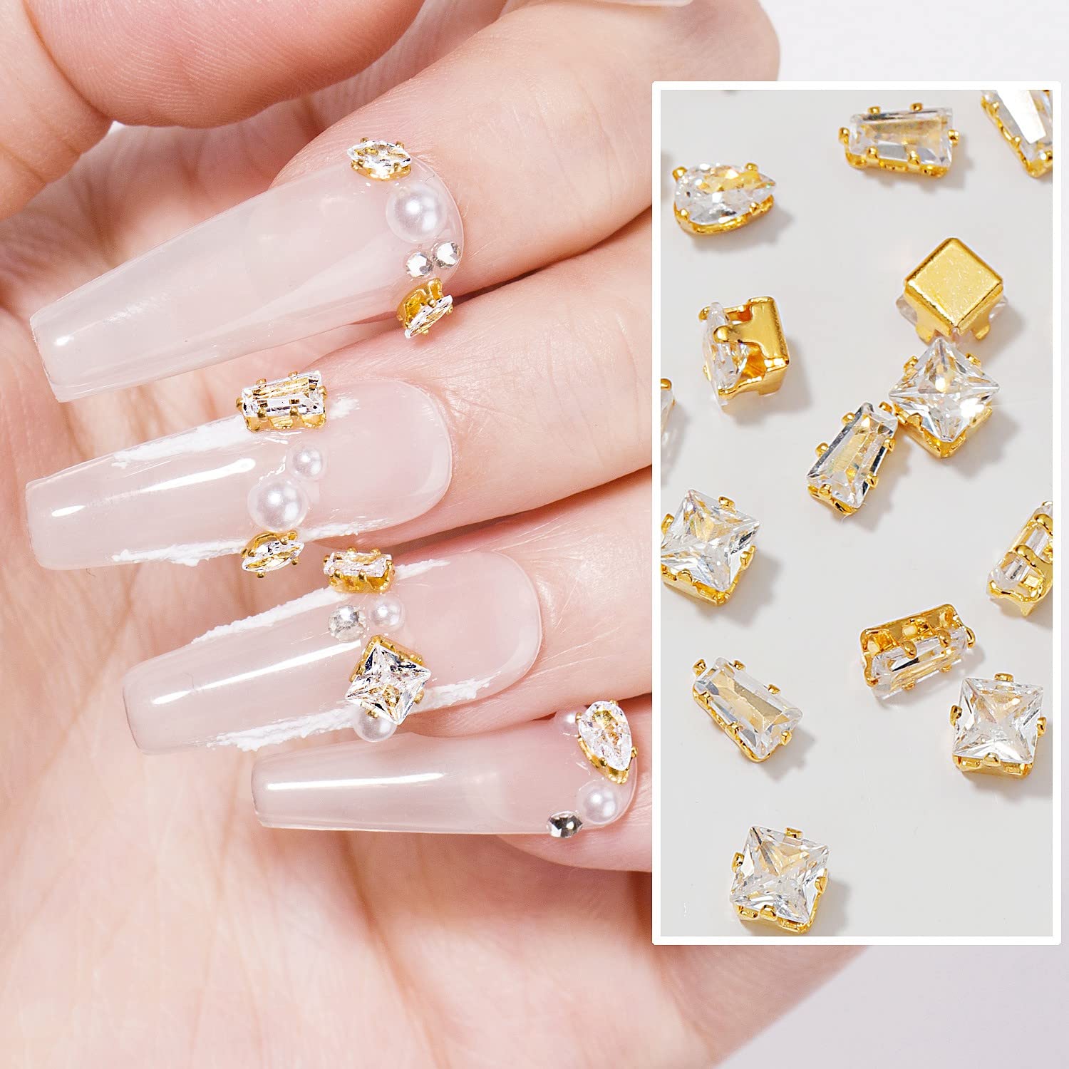 HNUIX joyería cristal zircon para uñas, ideal para casa y salón