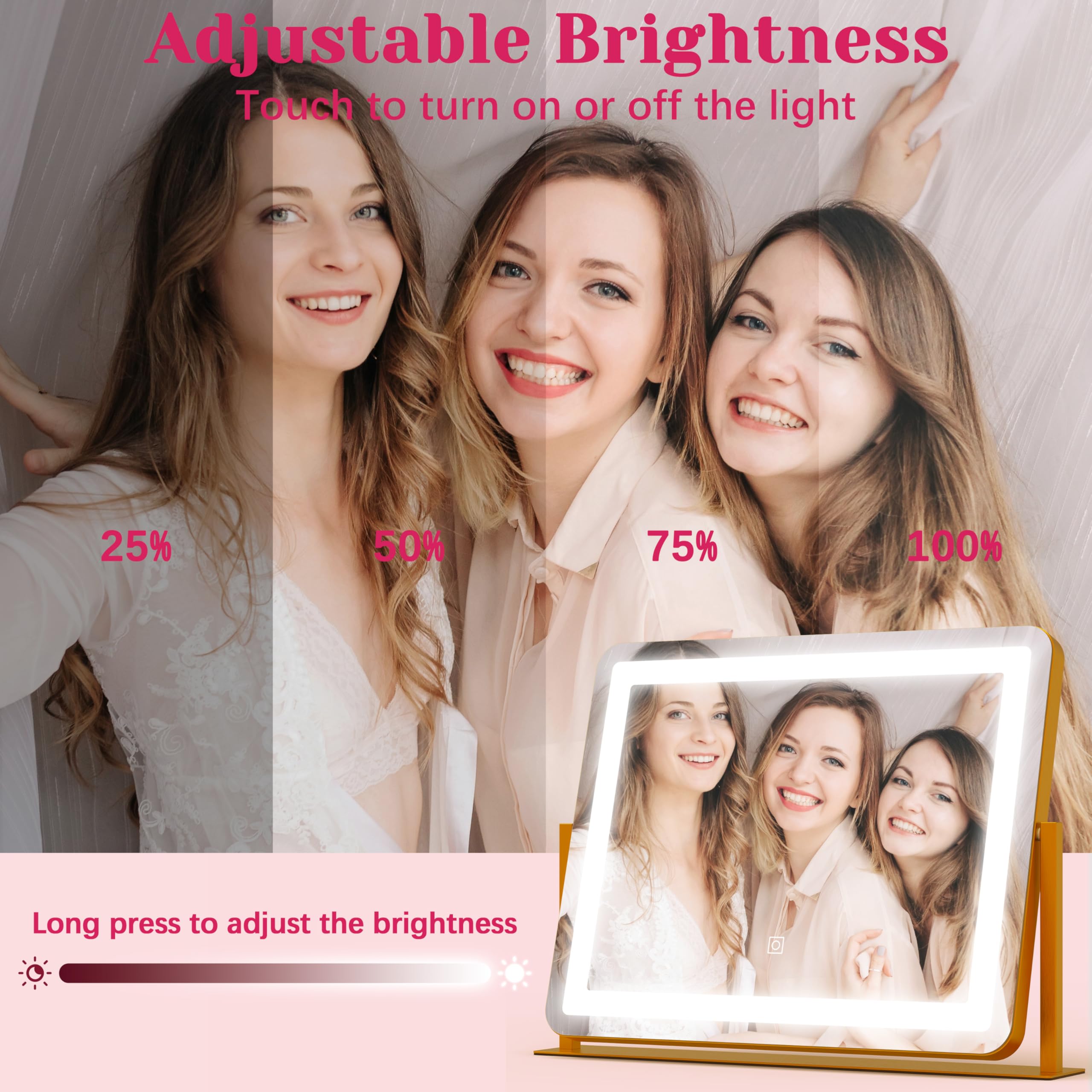 Regalo ideal para amantes de la belleza con espejo HNV