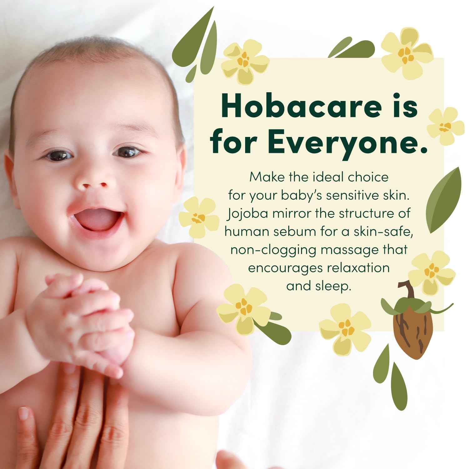 HobaCare Aceite de Jojoba para barba, suaviza vello y acondiciona.