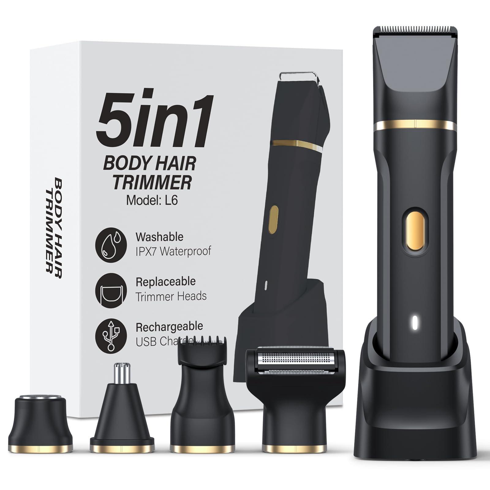 HOHOLE 5-en-1 recortadora bikini mujer, precisión suave para zonas delicadas.