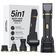 HOHOLE 5-en-1 recortadora bikini mujer, precisión suave para zonas delicadas.