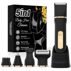 HOHOLE bikini trimmer con cabezales intercambiables para zonas sensibles