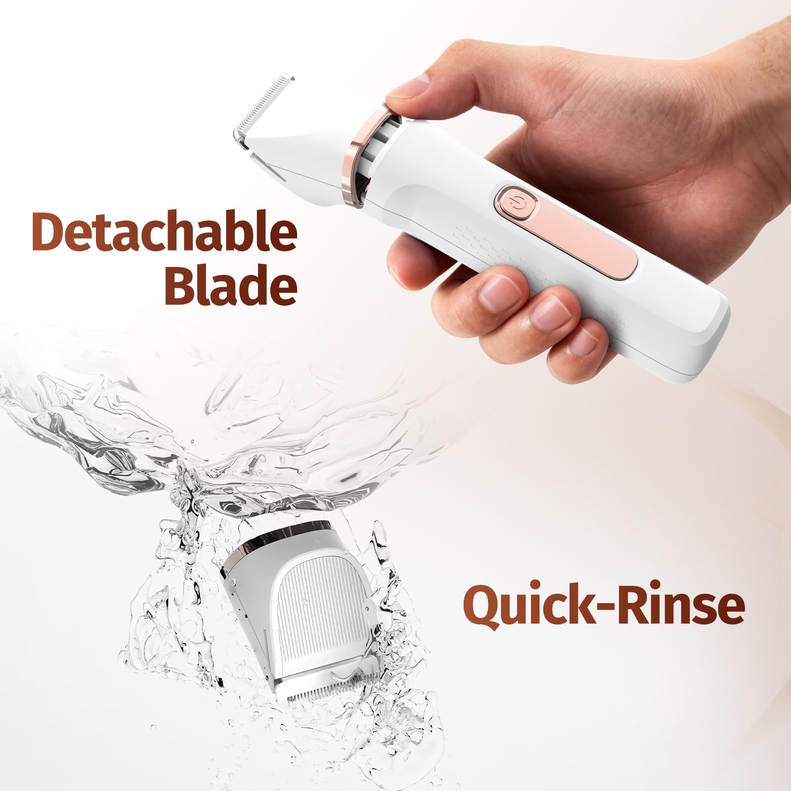 HOHOLE bikini-trimmer-ipx7 diseñado para uso en ducha sin problemas.