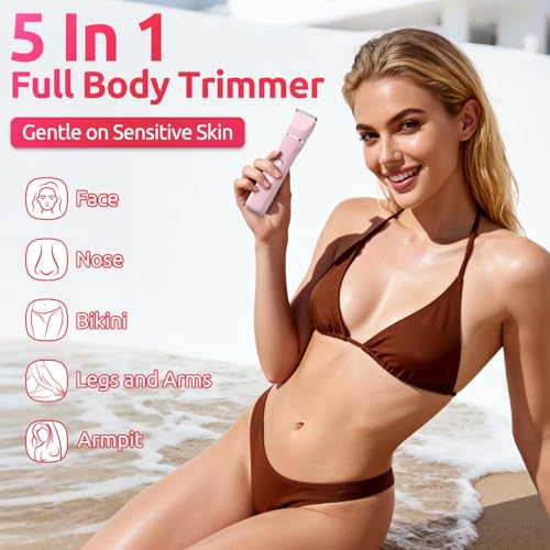 HOHOLE Bikini Trimmer muestra la pantalla LCD para controlar estado y uso.