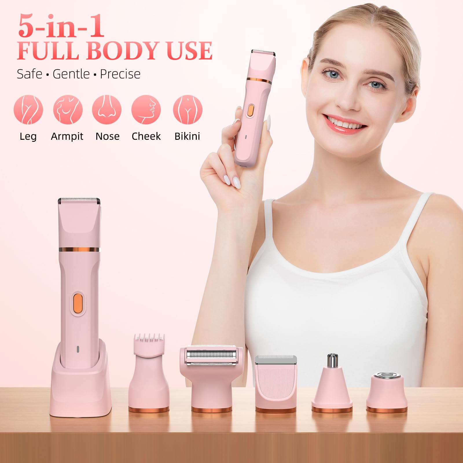 HOHOLE cabezal bikini y facial para zonas delicadas con precisión.