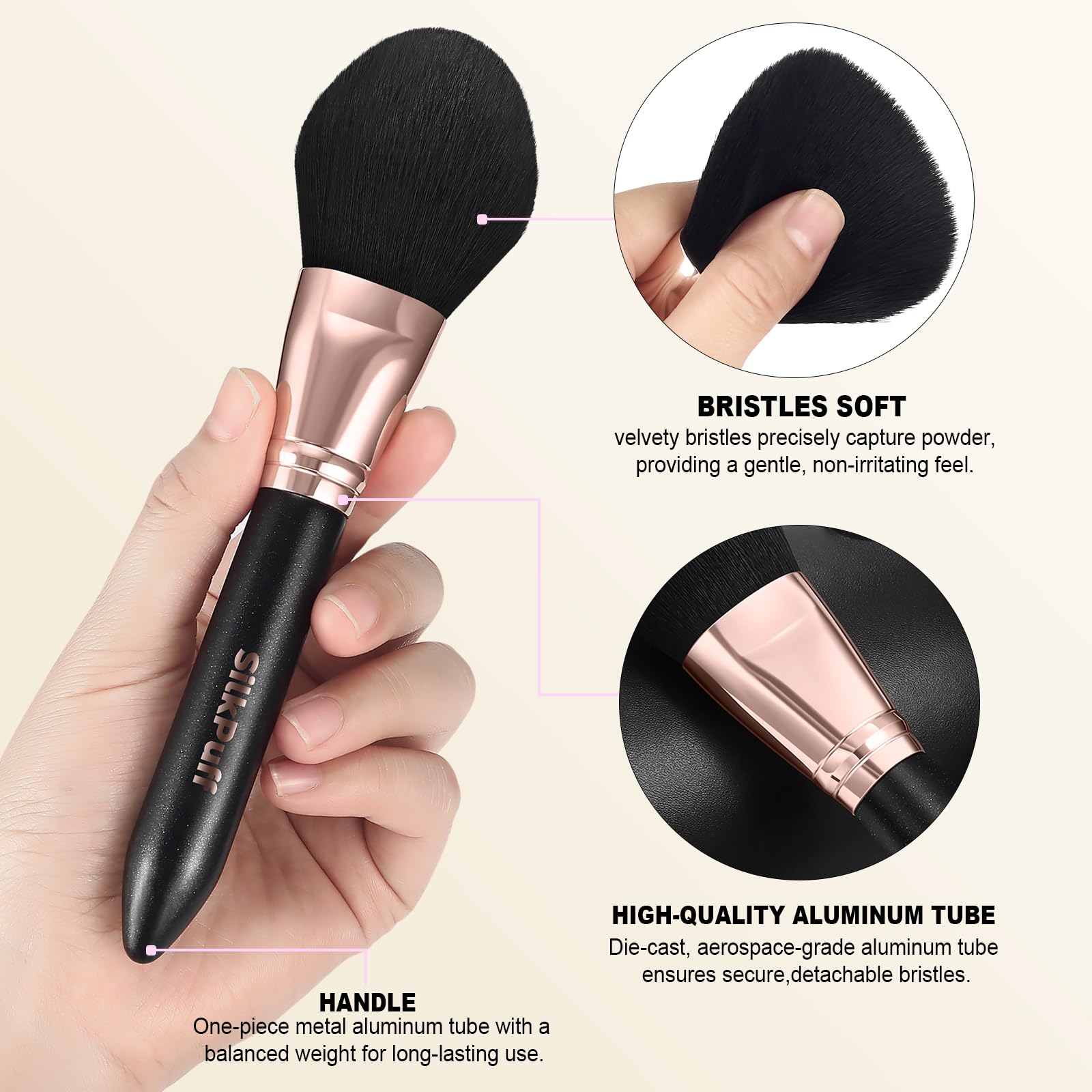 Pincel cejas HOIFA Silkpuff para definir cejas con control.