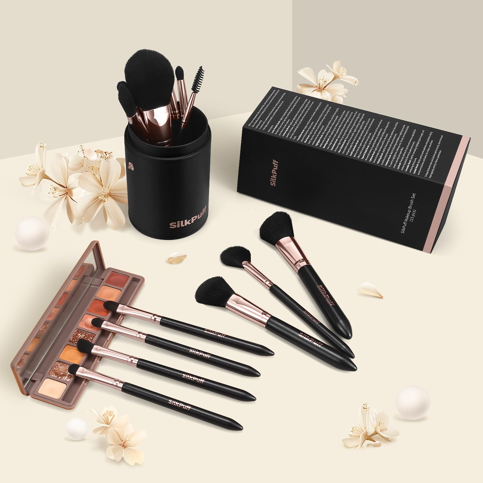 Estuche de viaje HOIFA Silkpuff para proteger las brochas.