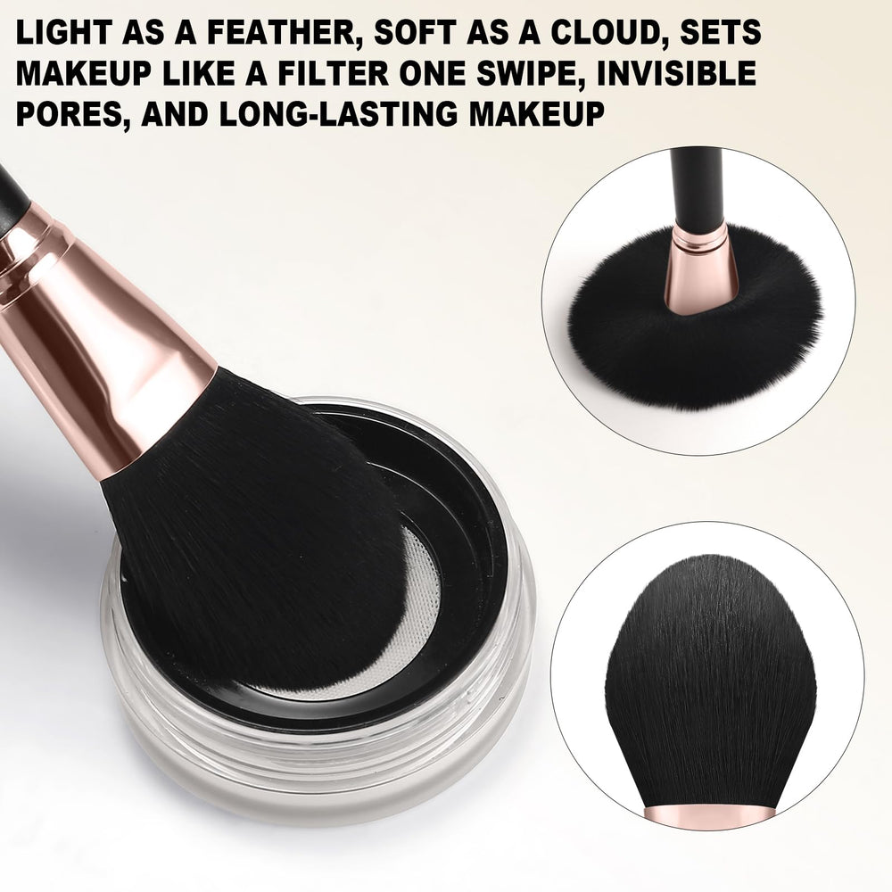 Pincel rubor HOIFA Silkpuff para un acabado natural.