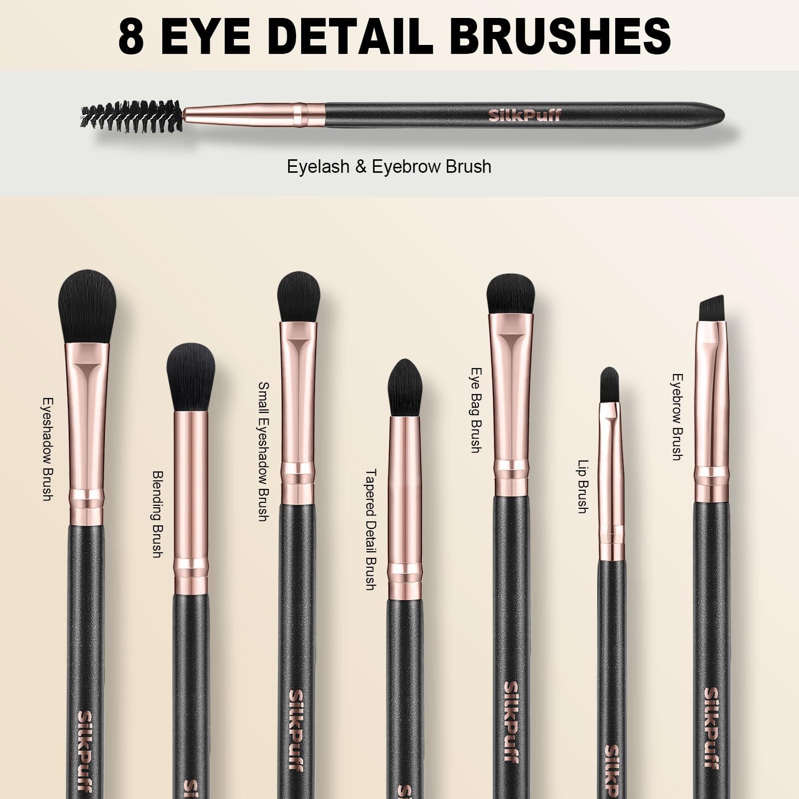Pincel sombra de ojos HOIFA Silkpuff para difuminar sombras con suavidad.