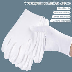 Guantes Hoiny de algodón blancos aptos para lavado a máquina.