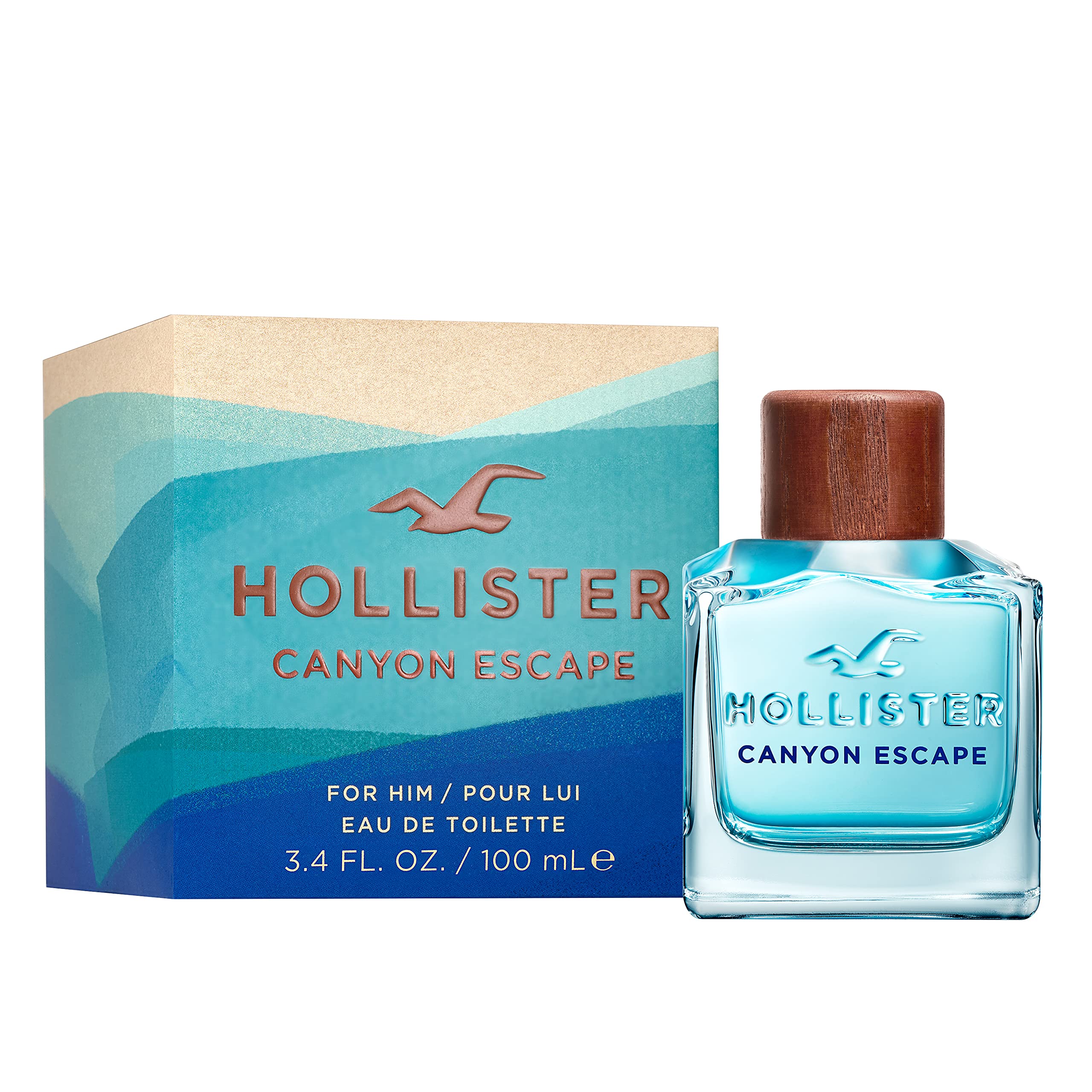 Hollister Canyon Escape – spray en mano para experiencia fresca y especiada.