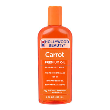 Hollywood Beauty Aceite Zanahoria, botella de 236 ml para cabello saludable