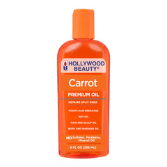 Hollywood Beauty Aceite Zanahoria, botella de 236 ml para cabello saludable
