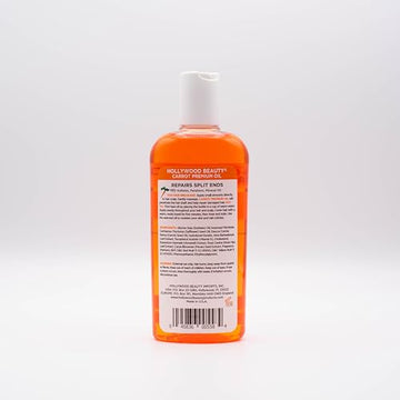 Hollywood Beauty Aceite Zanahoria, enfoque en cabello dañado y cuero cabelludo saludable