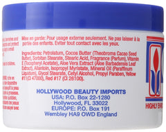 Hollywood Beauty crema manteca cacao: uso diario para piel nutrida y flexible.