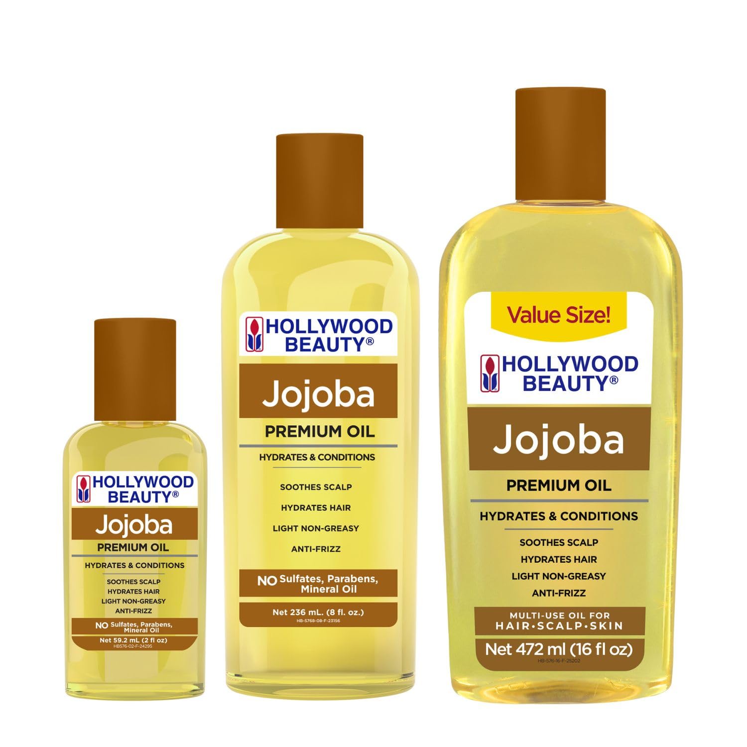 Hollywood Beauty hidratación ligera: aceite de jojoba de rápida absorción.