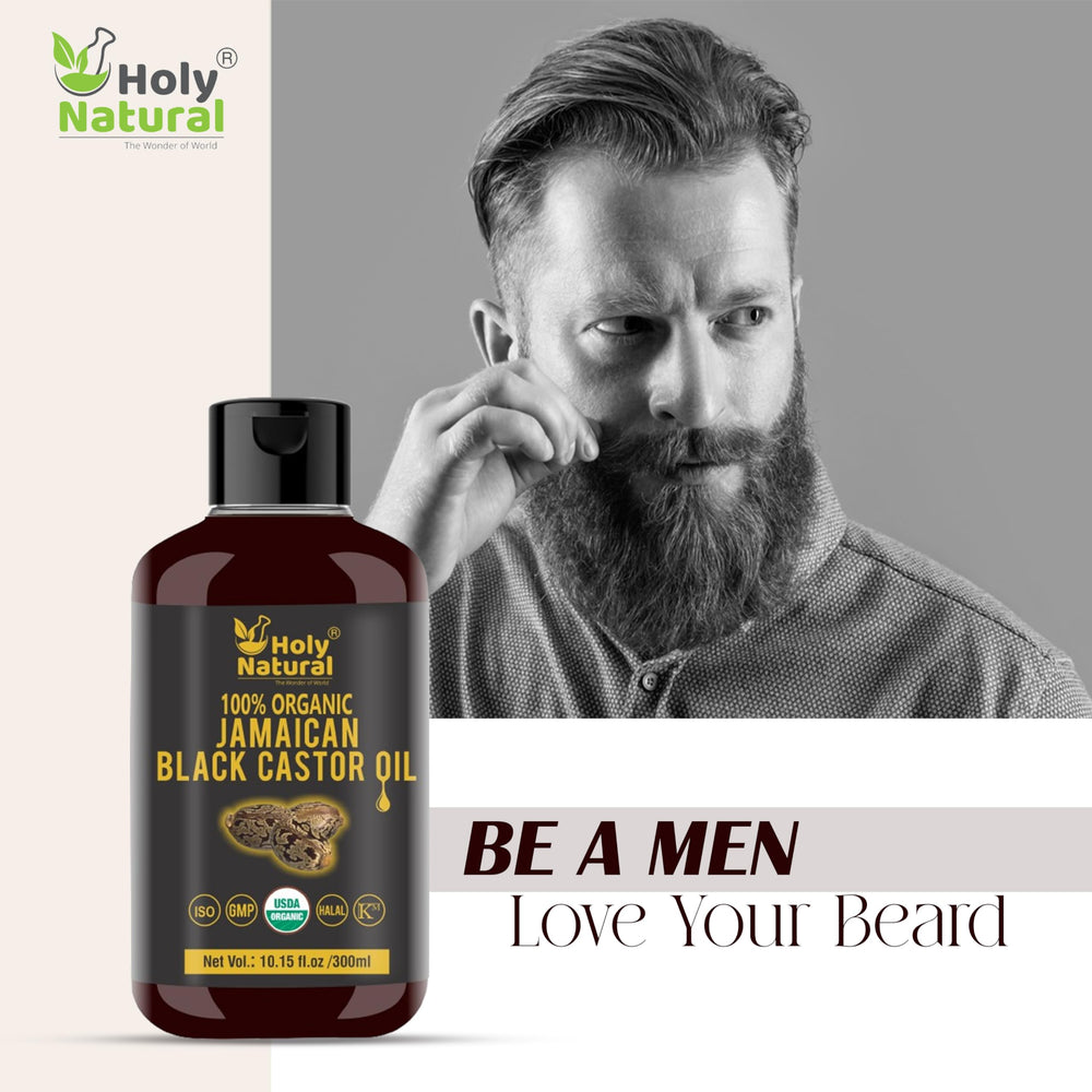 Holy Natural Aceite negro de ricino jamaicano: cuidado de piel y talones para suavidad.