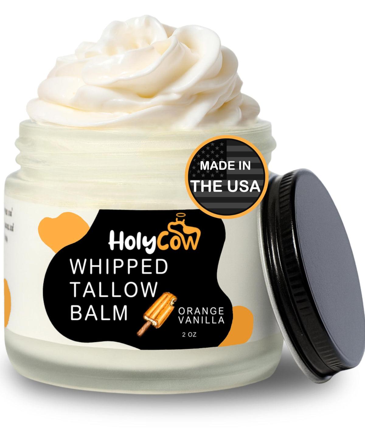 HolyCow bálsamo batido de naranja-vanilla para hidratar piel seca