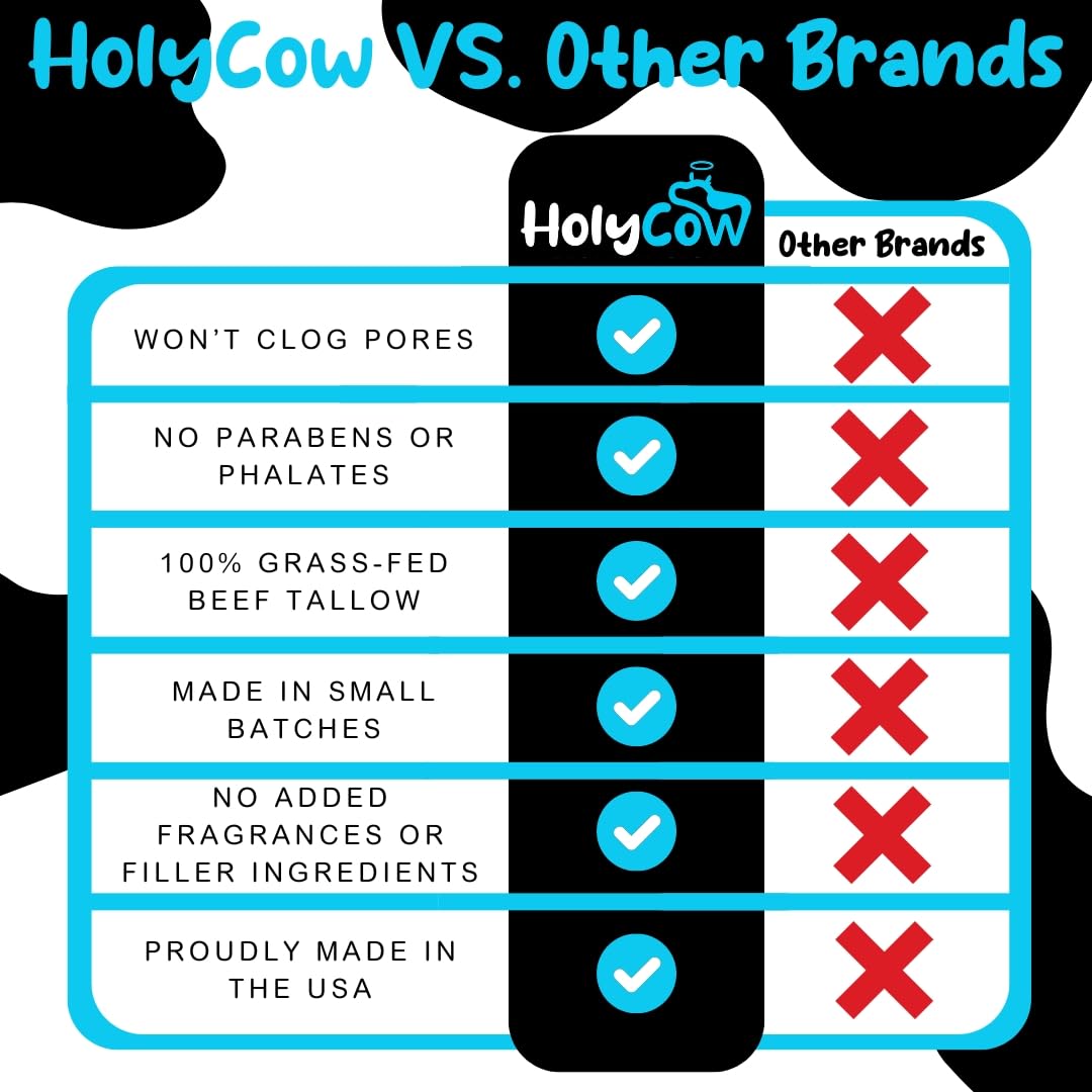 HolyCow sebo de res: uso múltiple para rostro y manos.