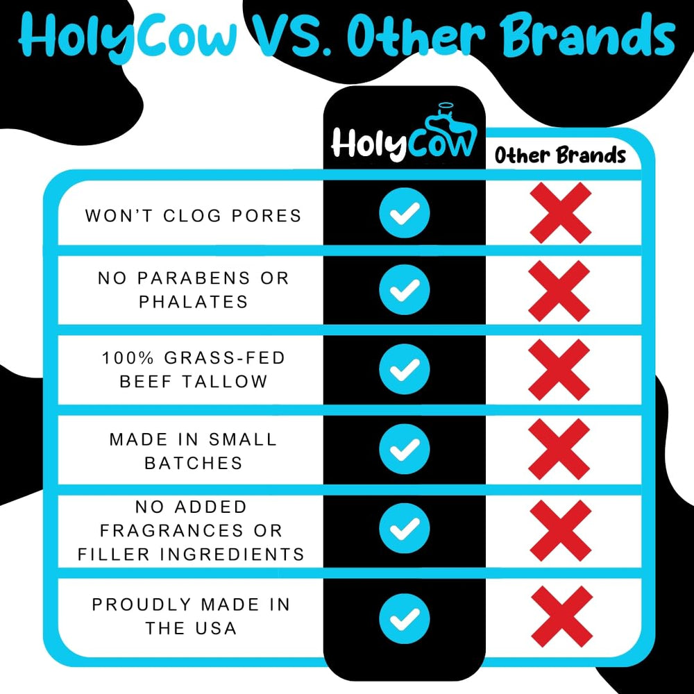 HolyCow sebo de res: uso múltiple para rostro y manos.