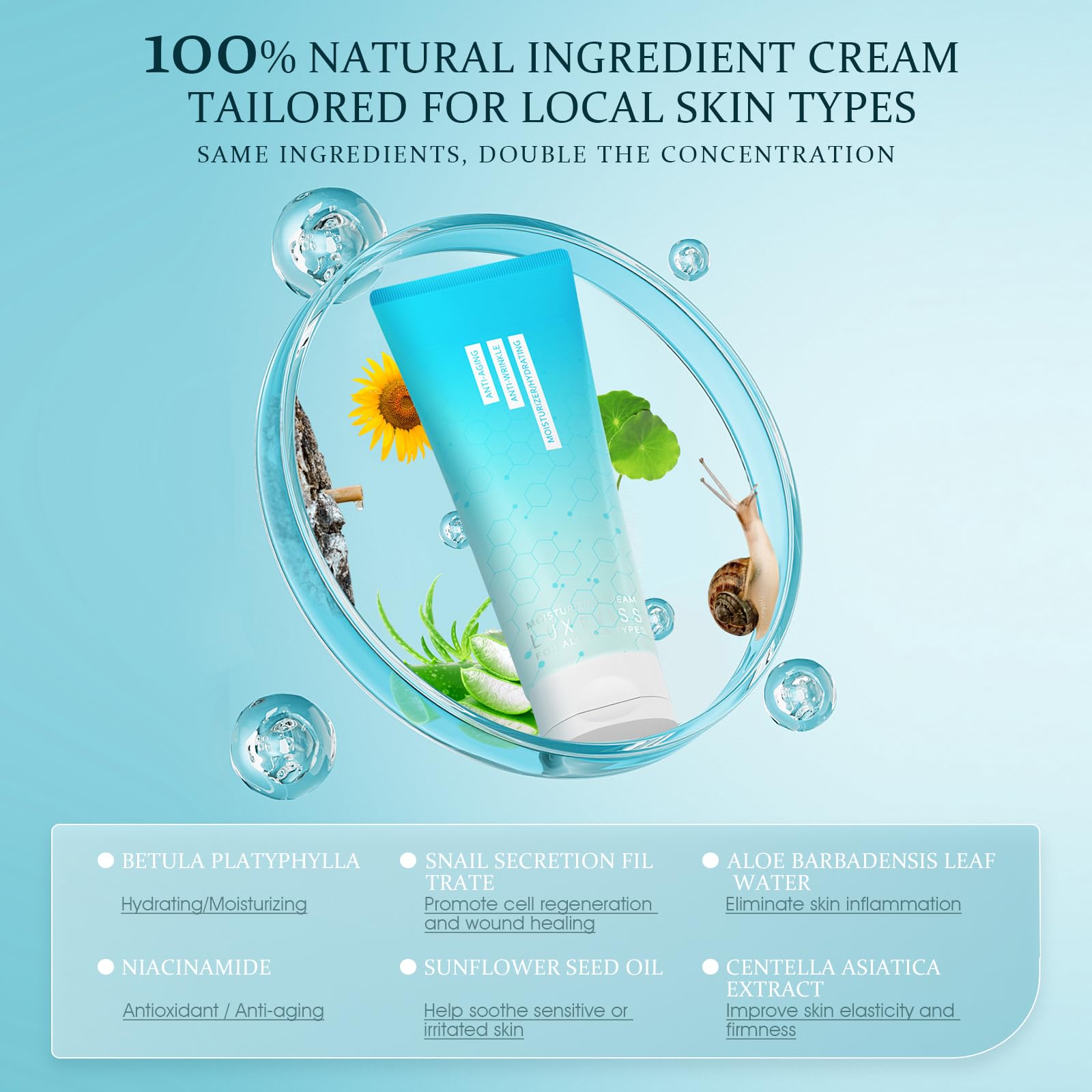 HOLYOM crema nocturna ácido-hialuronico ofrece hidratación profunda mientras duermes