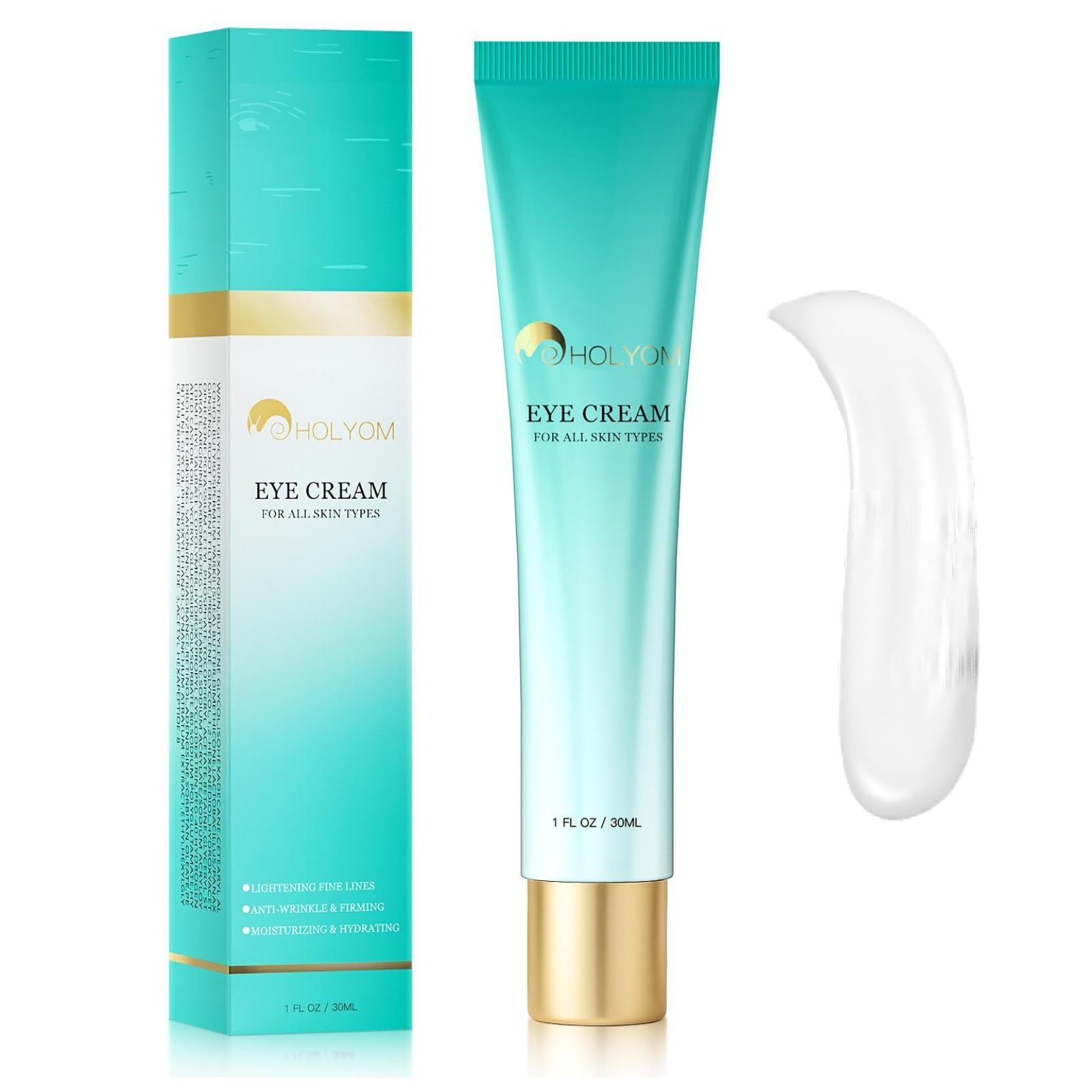HOLYOM Crema Avanzada para Ojos: aplicación suave para ojos cansados.