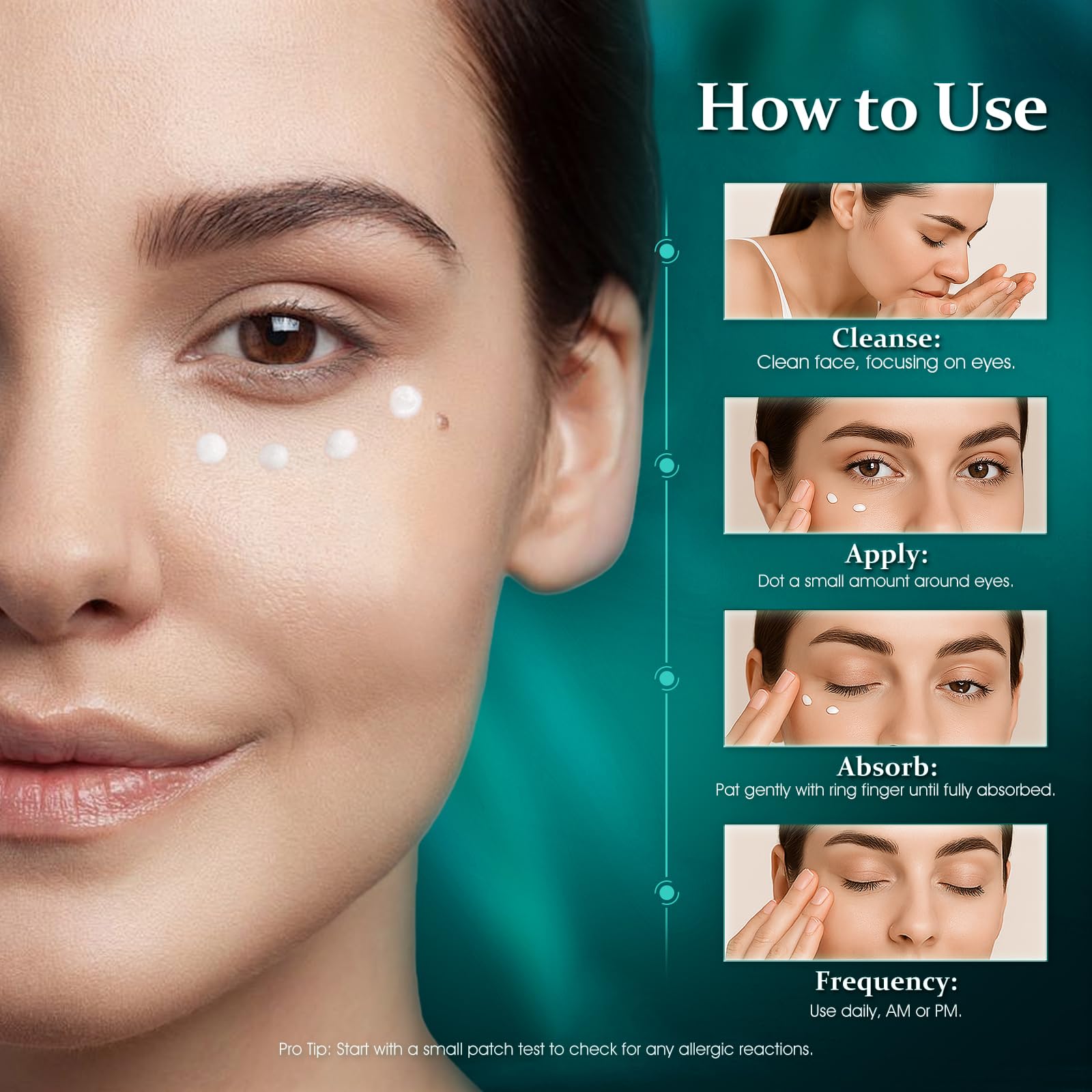 HOLYOM Crema Ojos: hidratación prolongada de hasta 10 horas.