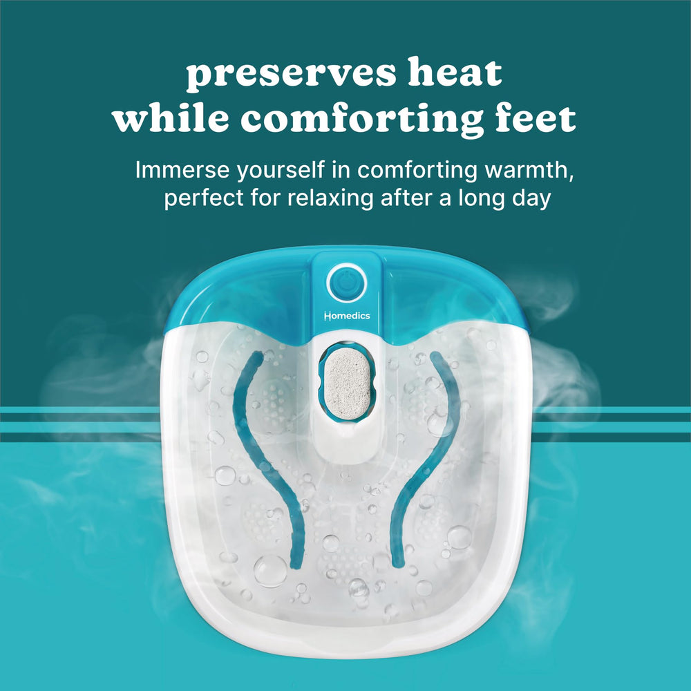 Homedics Bubble Mate con piedra pómez removible para suavizar callos.