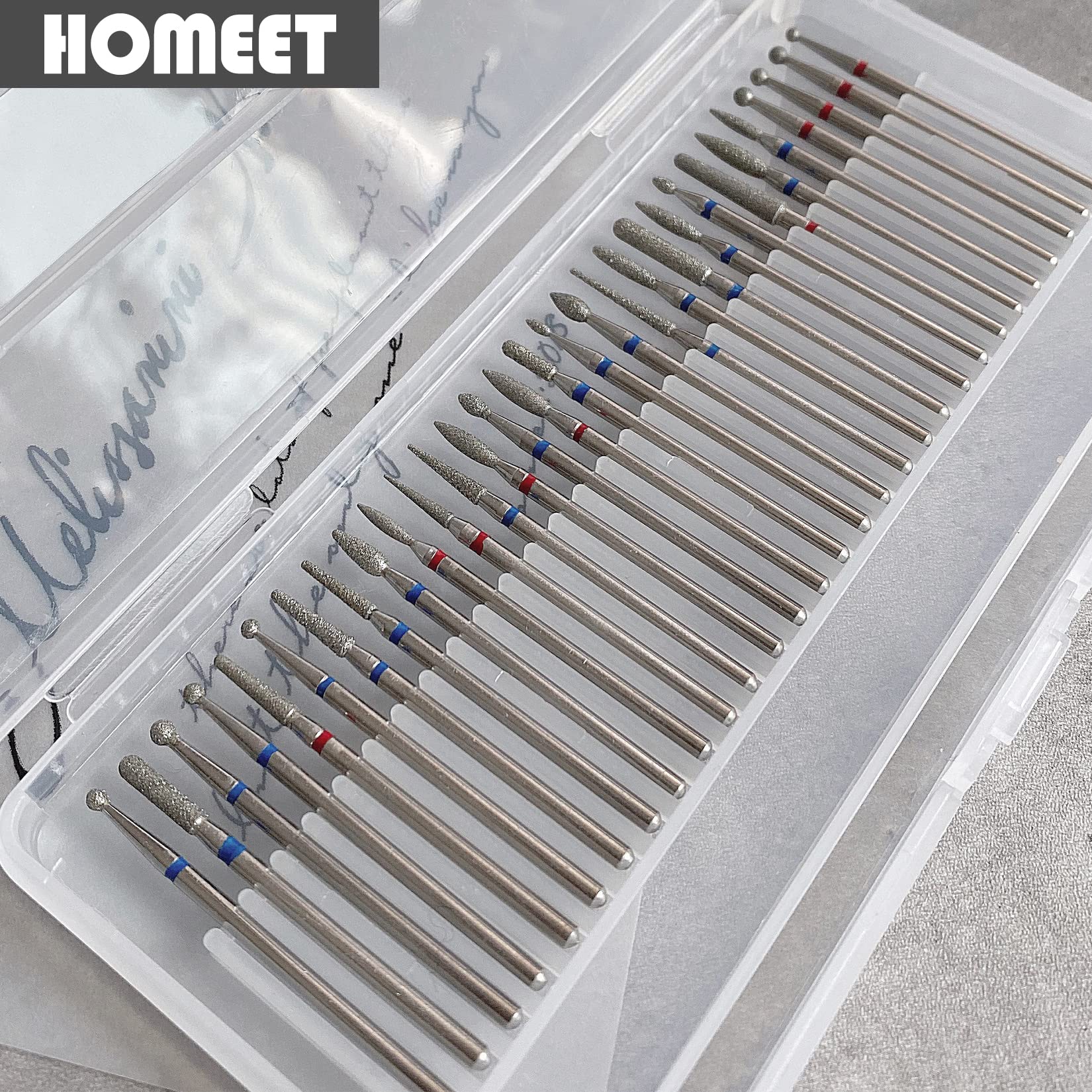 Brocas Homeet para limar, pulir y dar forma a las uñas.