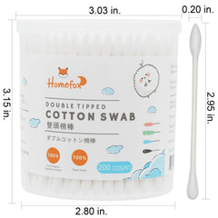 HOMEFOX bastoncillos de algodón, puntas dobles, versatilidad en maquillaje