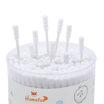 HOMEFOX hisopos algodón palo papel, estructura estable para limpieza precisa