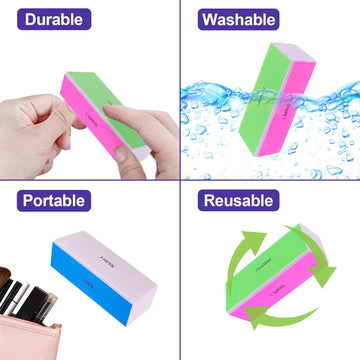 HomeyEra bloque espuma EVA para cuidado suave de uñas