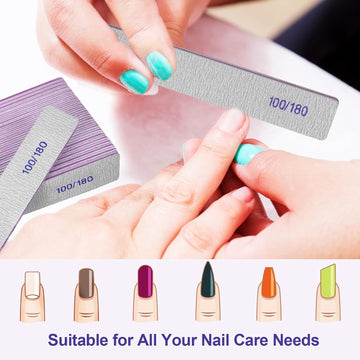 HomeyEra lima doble cara 100/180 para uñas naturales y acrílicas