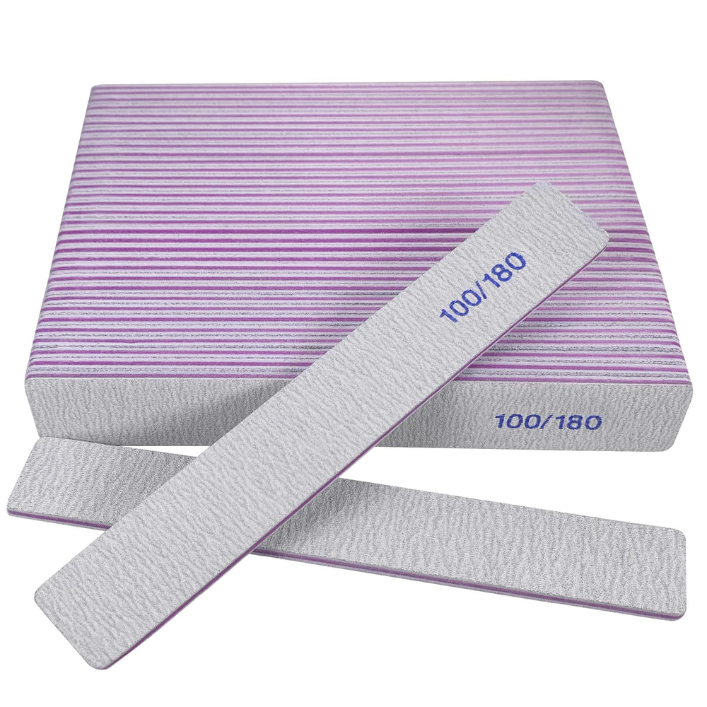 Lima emery HomeyEra, doble cara 100/180 grano para uñas naturales y acrílicas.