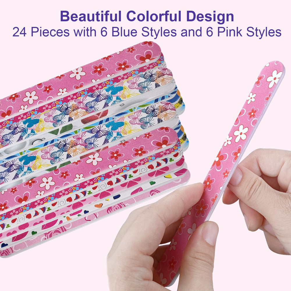 HomeyEra lima emery Flowery, cara gruesa 100 grit para uñas acrílicas