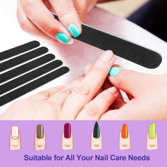HomeyEra lima de uñas con grano 100/180, borde redondeado para uso cómodo.