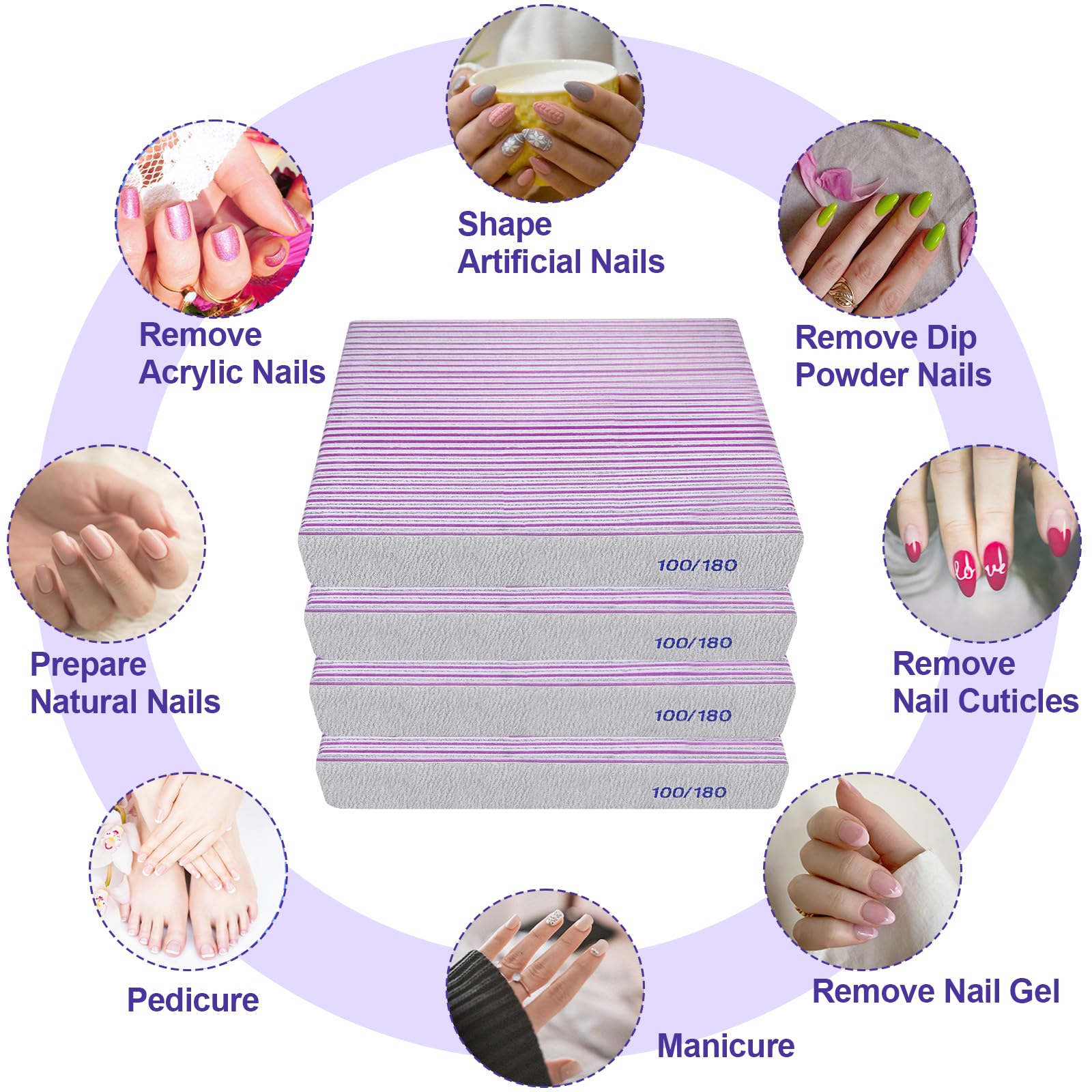 HomeyEra lime adaptée aux ongles naturels, acryliques et aux soins à domicile