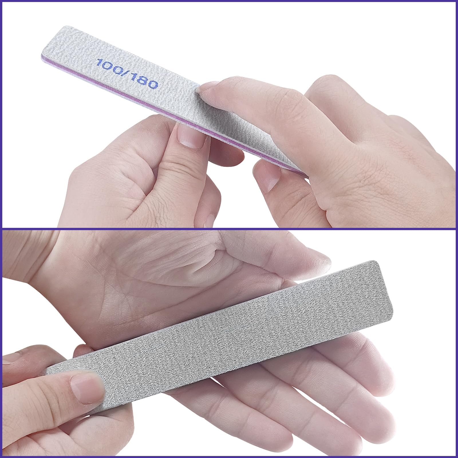 HomeyEra lime à ongles double-face 100/180 en action sur l'ongle