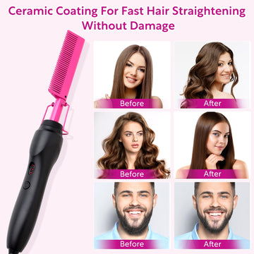 Homfu alisador con voltaje doble para diferentes tipos de cabello.