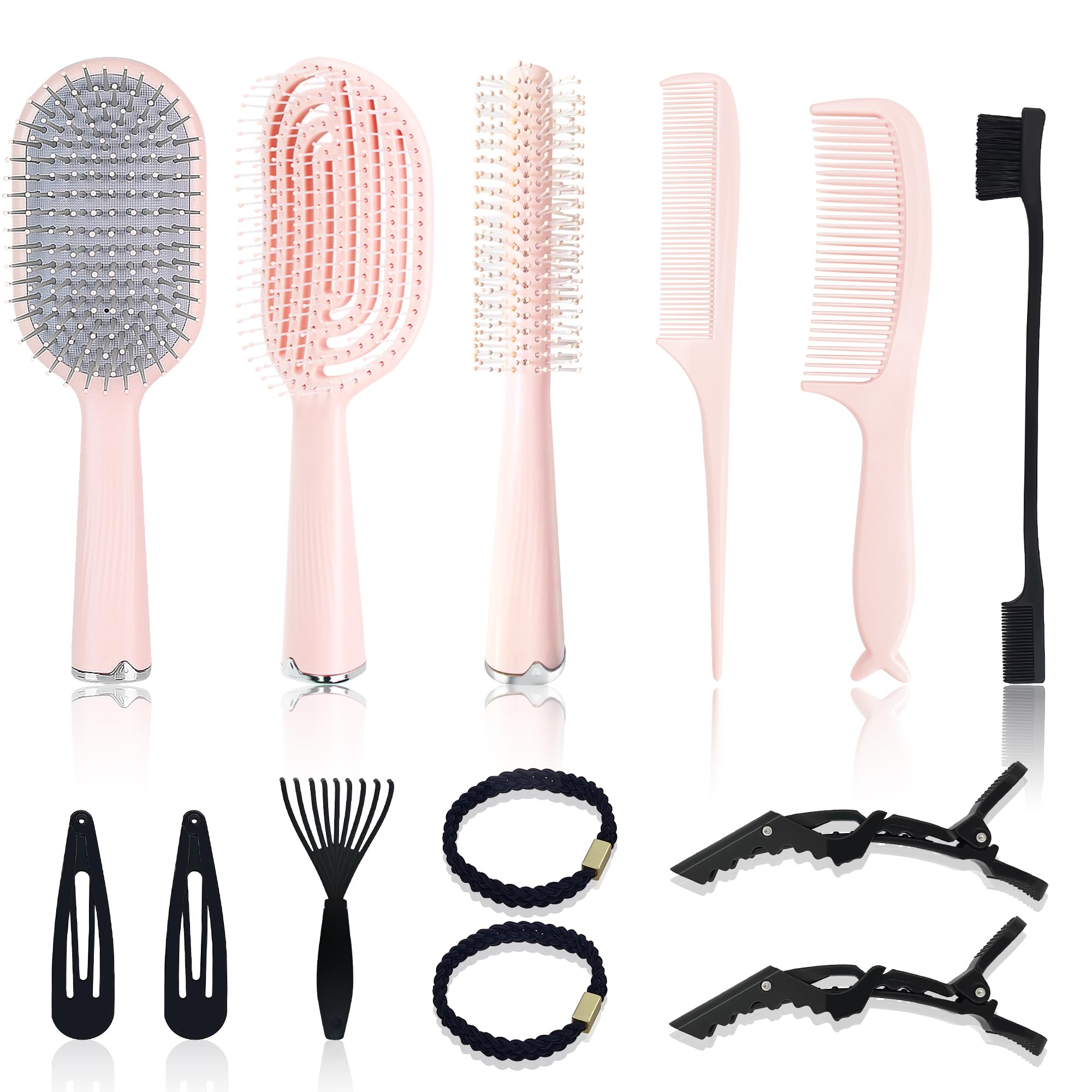 Homfu set de cepillos para cabello: cepillo pala desenredante que facilita el peinado diario.