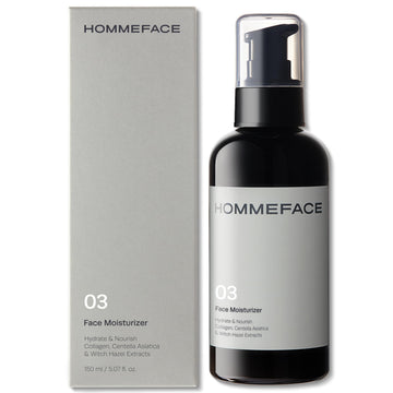 HommeFace crema hidratante diaria para el rostro, en botella lista para usar.