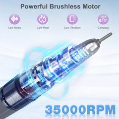HoMove 35000 RPM ofrece potencia estable para lijado preciso.