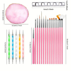 HomTop paleta de resina estilo agata para mezclar colores y exhibir arte de uñas