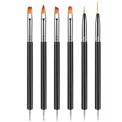HomTop set pinceles arte uñas con doble extremo para diseños detallados.