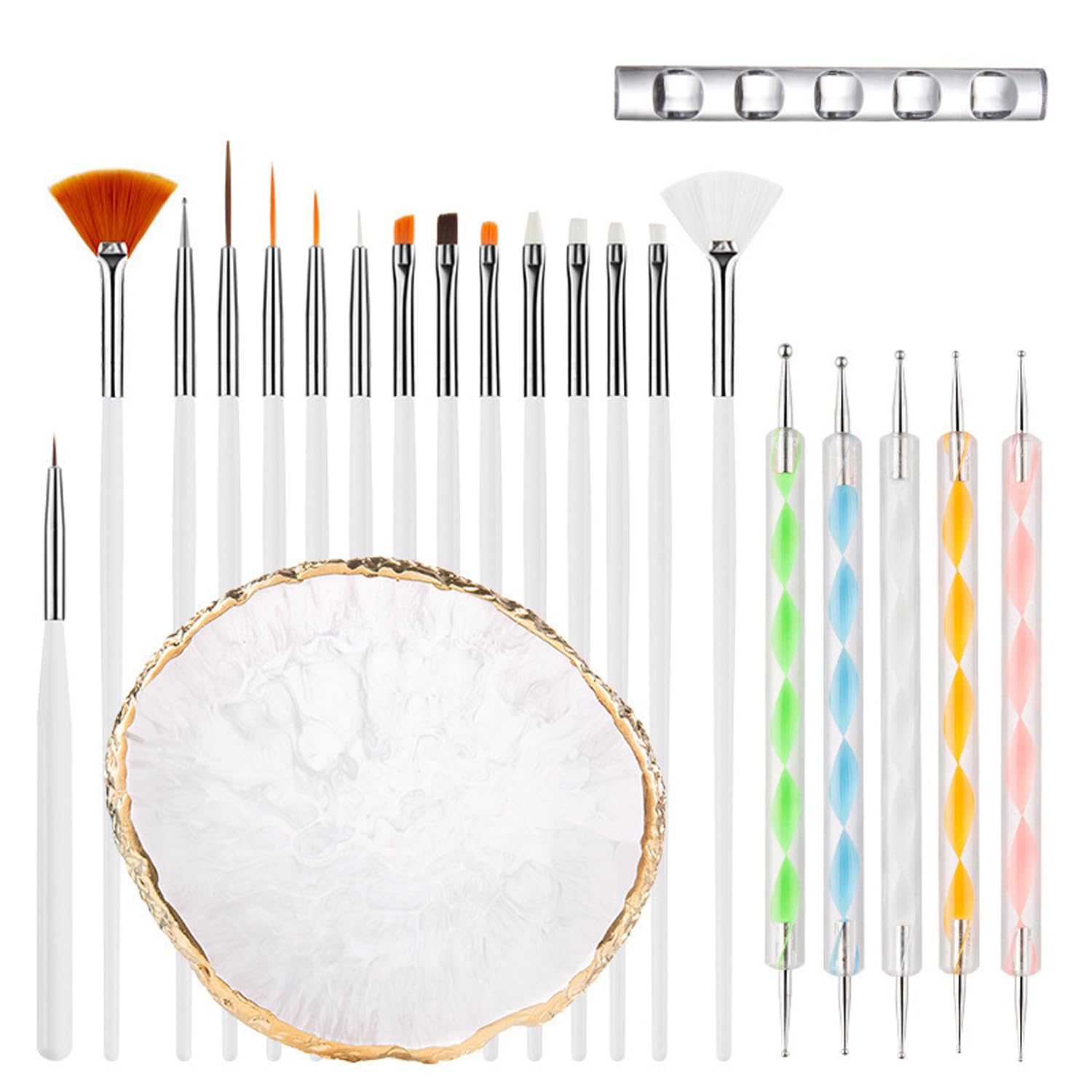Pinceles HomTop para arte de uñas, ideales para detallar y mezclar colores con precisión.