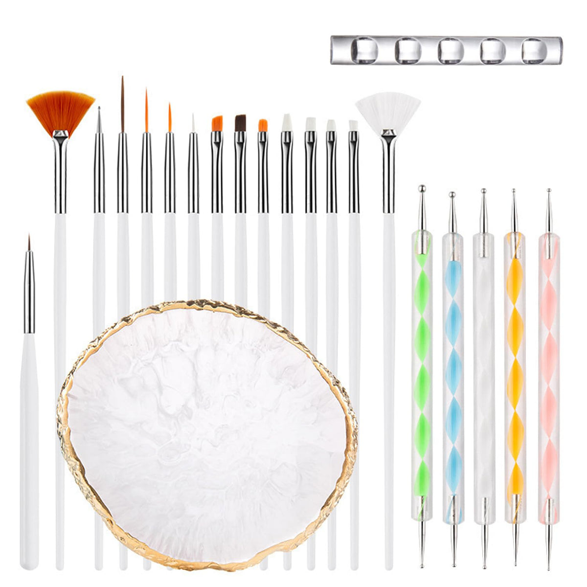 Pinceles HomTop para arte de uñas, ideales para detallar y mezclar colores con precisión.