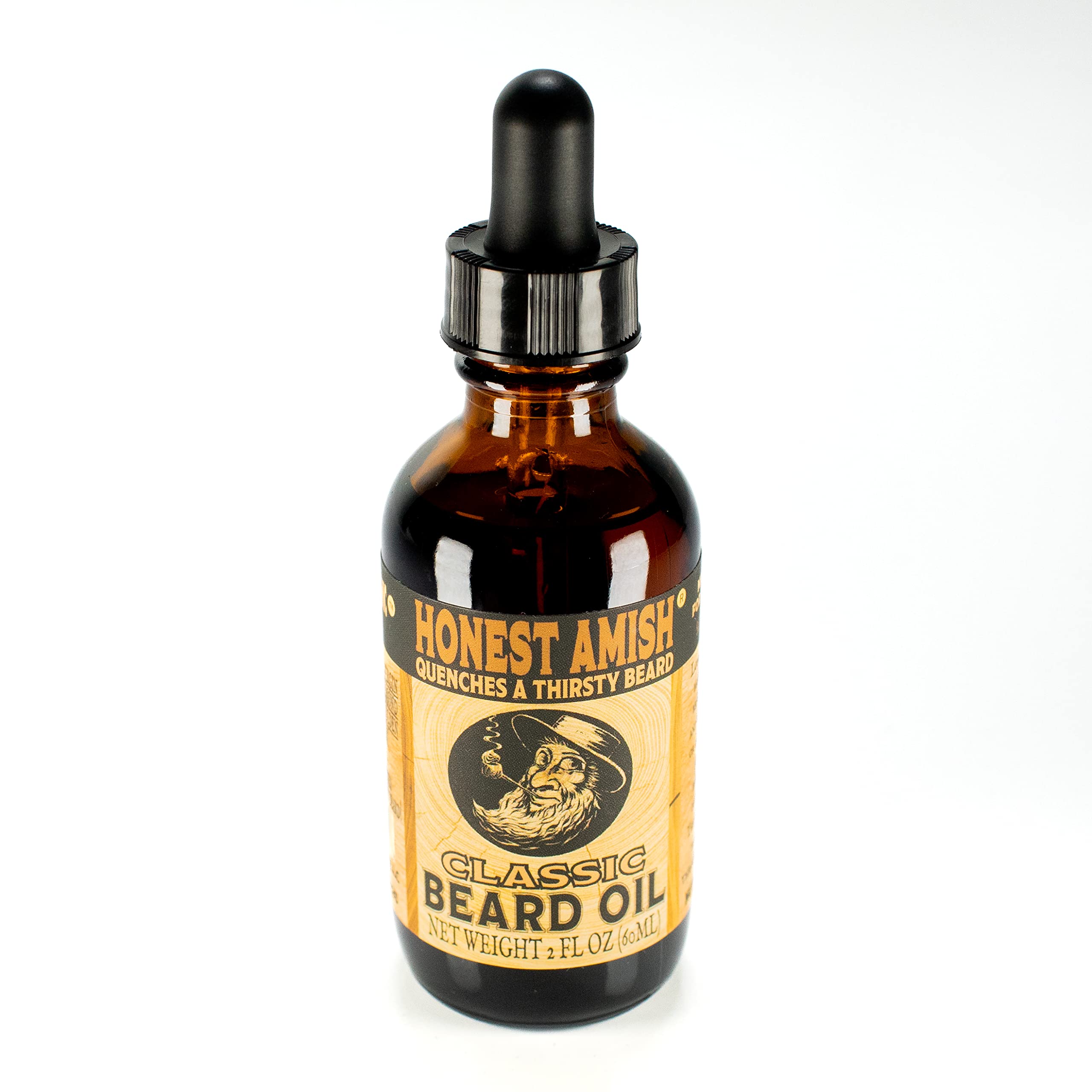 Honest Amish Aceite Barba Clásico: etiqueta natural que inspira confianza