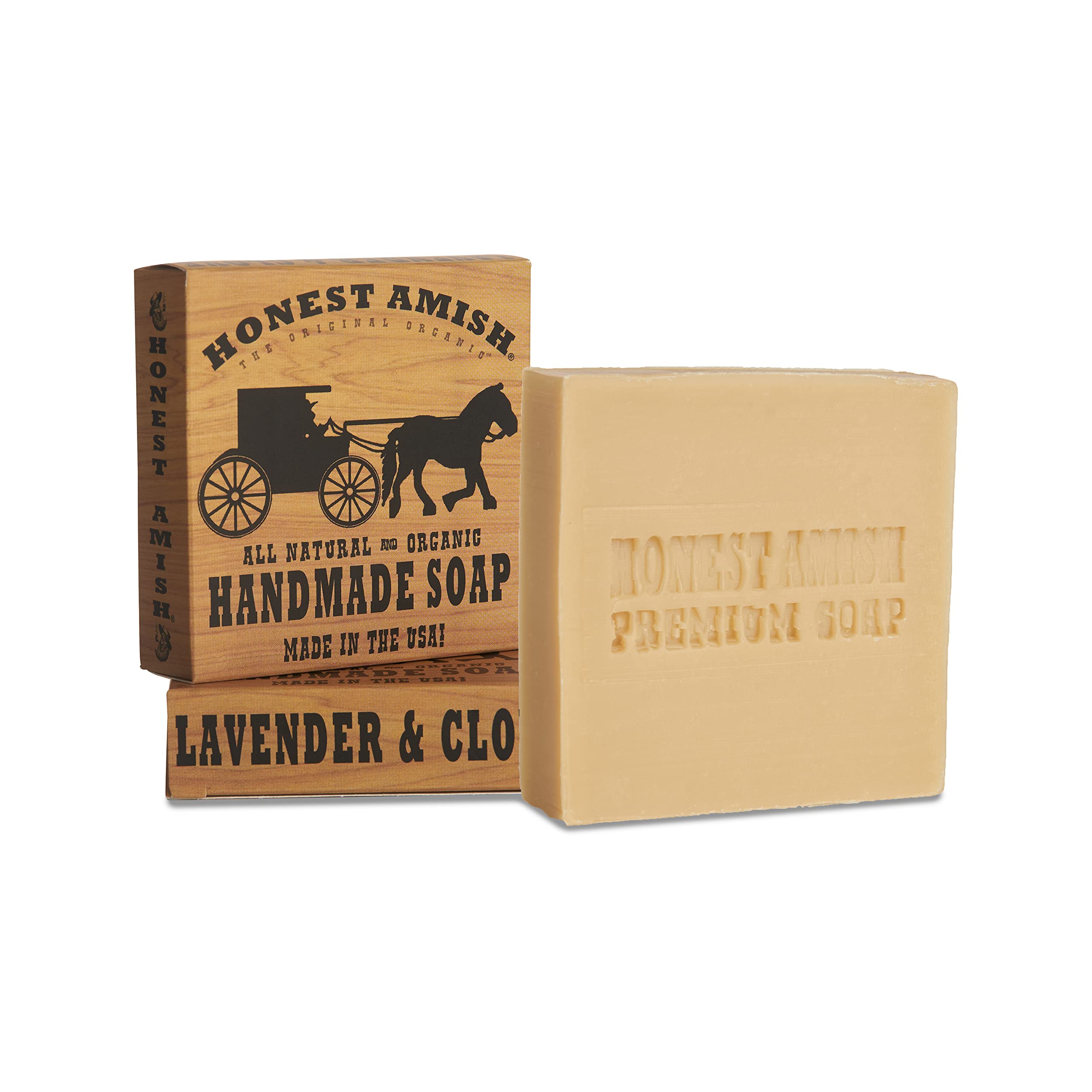 Honest Amish Jabón Lavanda Clavo, detalle aromático para relajación en casa.